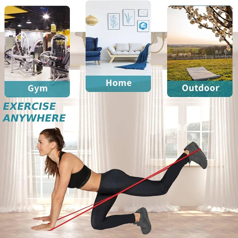Widerstandsband-Set mit 4 Widerstandsstufen | Fitness, Crossfit und Heimtraining