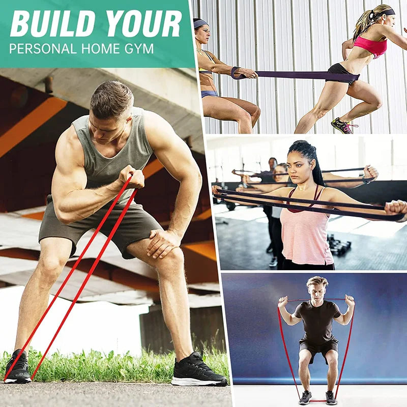 Widerstandsband-Set mit 4 Widerstandsstufen | Fitness, Crossfit und Heimtraining